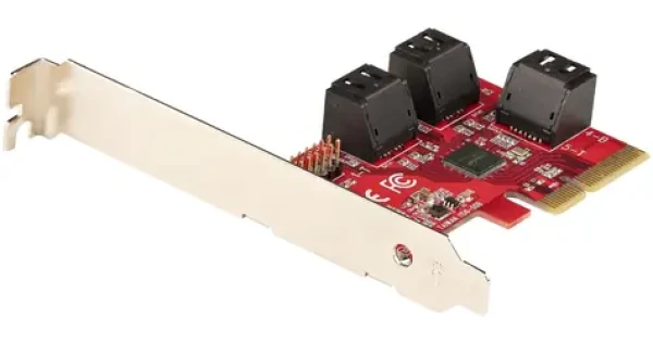 StarTech PCIe SATA III radič 6- Port červený / Radič / 6x SATA III 6Gb/s / ASMedia ASM1166 (6P6G-PCIE-SATA-CARD)
