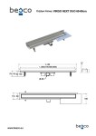 BESCO - Odtokový žľab VIRGO NEXT DUO - Rozmer A - 90 cm ZLOL90VND