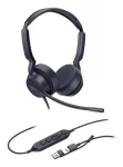 Yealink UH42 Dual (UC) čierna / Stereo náhlavná súprava / mikrofón / USB-C USB-A / kábel 2,15 m (1308215)