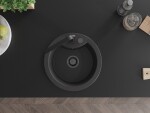 MEXEN/S MEXEN/S - Diego granitový drez 1-miska vrátane batérie Rita, čierny kropenatý 6512-76-670300-70-B