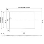 MEXEN - Amon obdĺžniková sprchová vanička SMC 170 x 90, čierna 4F709017