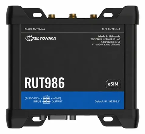 Teltonika RUT986 / Router industriálny / WWAN 3G/LTE / Wi-Fi / 3x LAN (RUT986000000)