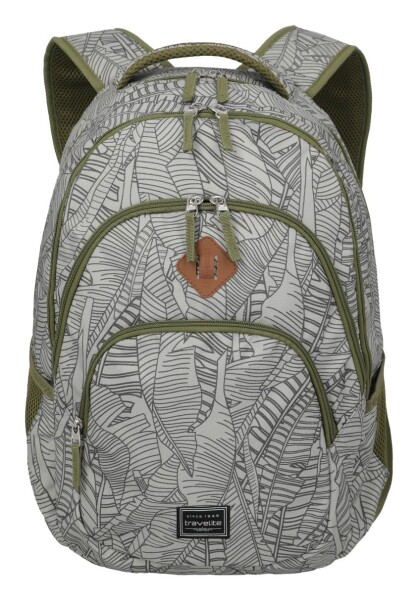 Batoh na notebook Travelite Basics Backpack Print Grey