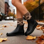 Groundies Sienna Black/Croco W chelsea barefoot topánky 40 EUR