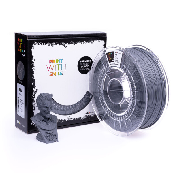 PLA filament grey 1,75 mm Print With Smile 0,5 kg