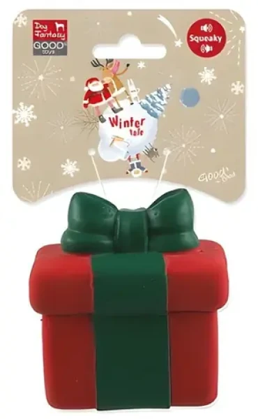 DOG FANTASY Pískacia hračka Winter Tale darček / Latex / 7,5 cm (454-862488)