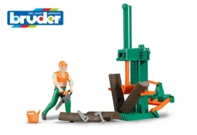 Bruder 62650 Drevorubač so štiepačkou na klády a doplnky