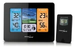 GreenBlue GB526 čierna / Meteostanica / Farebný displej / Fáza mesiaca / Vnútorný a vonkajší teplomer (GB526)