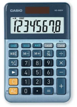 Casio MS-88EM / Stolová kalkulačka / osemmiestna / solárne a batériové napájanie (MS-88EM)