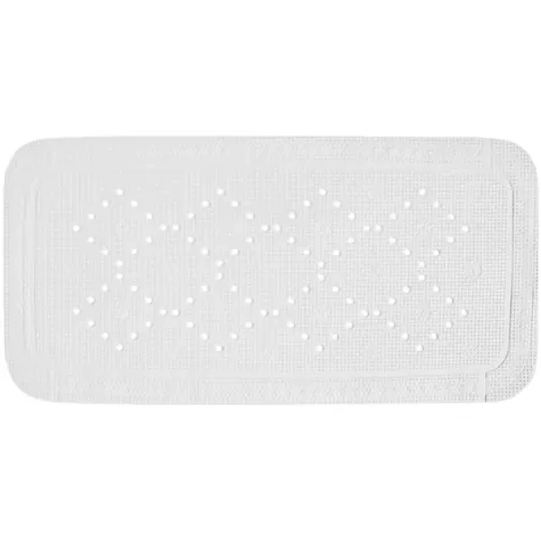 Spirella ALASKA snehovo biela / Protišmyková podložka do vane / PVC / 91 x 36 cm