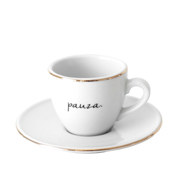 Bella Rose Šálka na espresso s podšálkou Pauza 90 ml