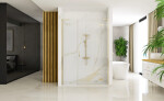 REA - Sprchové dvere 100 bez stenového profilu HUGO kartáčované zlato REA-K8413