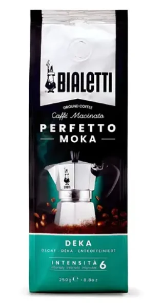 Bialetti Perfetto Moka Decaf / Mletá káva / bezkofeínová / intenzita 6 / 250 g