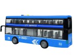 Mamido Naťahovacie autíčko dvojpatrový autobus 1:16 modrý