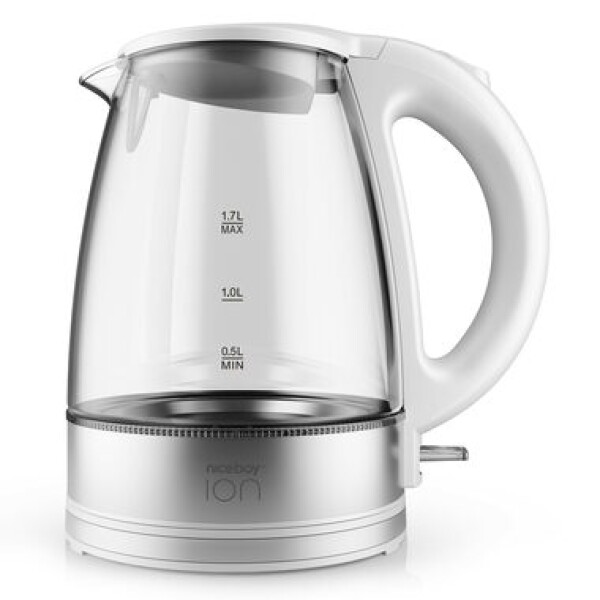 Niceboy ION Kettle K1 biela / Rýchlovarná sklenená kanvica / 2200W / 1.7L / LED (kettle-k1-white)