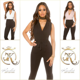 Sexy jumpsuit in business look black S