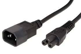 OEM napájací kábel IEC320/C14 - C5 (trojlístok) čierny / Napájací kábel / 1,8 m (19.99.1119)