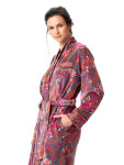 Dámsky župan LGD 782 B23 Grey-pink-red - Kľúč XL šedo-růžová