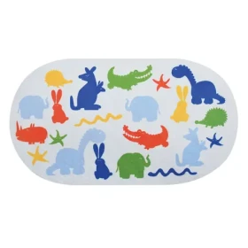 MSV ZOO detská protišmyková podložka farebná / PVC a polyester / 69 x 39 cm