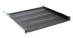 19" pevná polica do racku / Police / 1U / hĺbka 450 mm / nosnosť 25 kg / čierna (TN-19-450-1U-BK)
