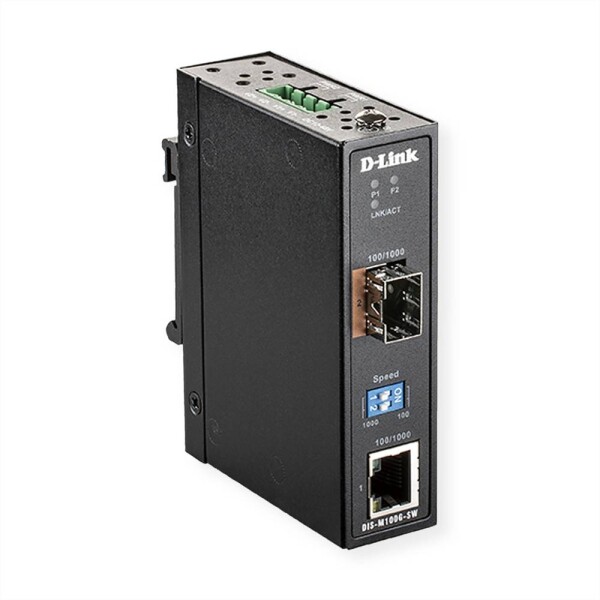D-Link D-Link DIS M100G - Medienkonverter - 1GbE - 1000Base-T - RJ-45 / SFP (mini-GBIC) konvertor médií 1000 MBit/s; DIS-M100G-SW