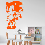Veselá Stena Samolepka Ježko Sonic Farba: béžová, Veľkosť: 100 x 62 cm