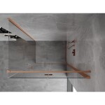 MEXEN/S - Mist-F sprchovací kút skladacie dvere pravá 70 x 90, transparent, meď kartáčovaná 8A6T-070-090-65-00-P