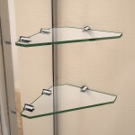 H K - Vaňová zástena s pevnou stenou V2 120 cm, číre sklo, oblý roh SE-V2120OSET