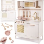 INKA Detská drevená kuchynka MDF Retro s doplnkami Boho 100 cm