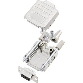 Encitech DPPK09-M-HDS15-K 6355-0014-11 sada D-SUB zásuvková lišta 180 ° Pólov: 15 spájkovaný 1 sada; 6355-0014-11