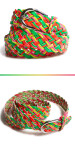 Trendy braid belt in neon colours neonorange Einheitsgroesse