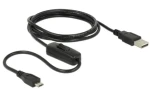 DeLock nabíjací kábel USB 2.0 Type-A samec USB 2.0 Micro-B samec s vypínačom pre Raspberry Pi 1.5 m (84803DE)