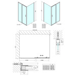POLYSAN - EASY obdĺžniková sprchová zástena 1400x800 L/P varianta EL1415EL3215