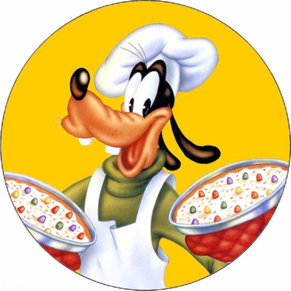 Jedlý papier Goofy s motívom pizze, 19,5 cm - Pictu Hap