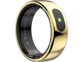 Powerton SMART RING PRO veľ. 7 zlatá / Šikovný prsteň / Bluetooth 5.2 / 15 mAh / IP68 (WPSR08-Z7)