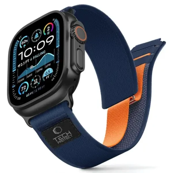 Tech-Protect Nylon Elite tmavo modrá / Remienok pre Apple Watch / 44/45/46/49 mm / Nylon