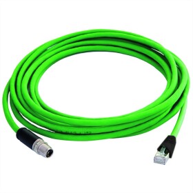 Telegärtner 100017242 M12 sieťové káble, prepojovacie káble CAT 6A S/FTP 3 m zelená vodotesné 1 ks; 100017242