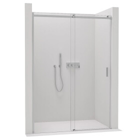 CERANO - Sprchové posuvné dvere Santoro Ľ/P - 6 mm - chróm, transparentné sklo - 140x195 CER-424942