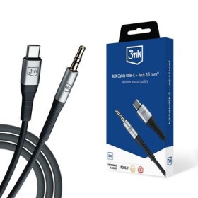 3mk kábel USB-C - Jack 3.5mm 1 m čierna (5903108528788)