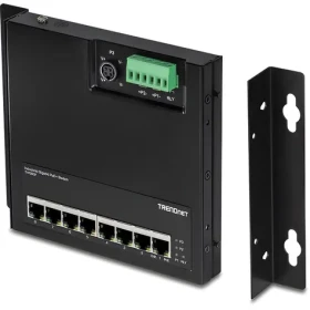 Trendnet 8- Port Industrial Gigabit PoE+ switch / Switch / nástenná montáž / 8x Gigabit PoE+ / 200 W PoE / IP30 (TI-PG80F)