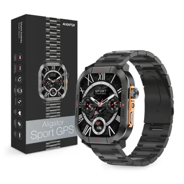 Aligator Chytré hodinky Watch Sport GPS / čierne (AW15BK)