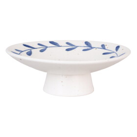 Strömshaga Kameninová miska na podstavci Viola Leaf Blue 16 cm
