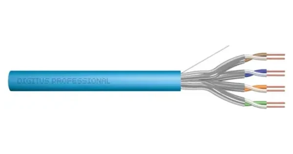 Inštalačný kábel Cat.6A U/FTP modrá / Kábel / drôt AWG 23/1 / LSOH / Dca / 50 m (DK-1624-A-VH-05)