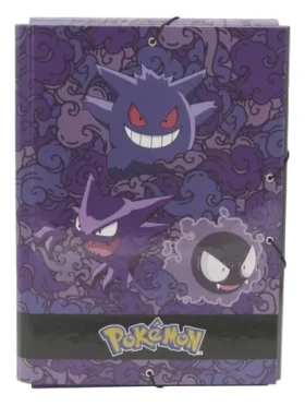 CYP BRAND Dosky s chlopňou Pokémon Gengar / A4 / Elastické pásky (CS-07-PKEPM)