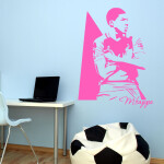 Veselá Stena Samolepka Kylian Mbappé Farba: modrá, Veľkosť: 40 x 30 cm