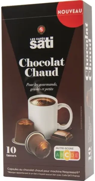 Les Cafés Sati Chocolat Chaud Nespresso 10 ks / Kpaslová čokoláda (100002128243)