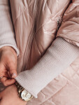 Dámska prechodná prešívaná bunda oversize PUFFILOF pink FashionStreet TY4854 XXL