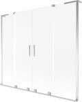 MEXEN/S - Velar L Duo dvojkrídlová posuvná vaňová zástena 200 x 150, dekor, chróm 896-200-003-32-01