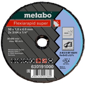Metabo 630192000 rezný kotúč lomený 50 mm 6 mm 25 ks; 630192000