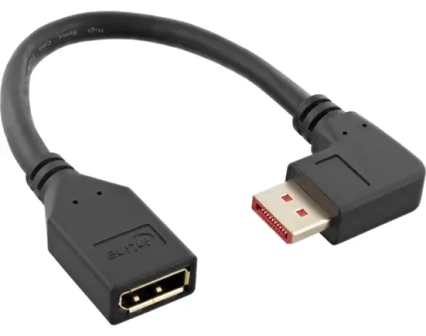 InLine DisplayPort adaptérový kábel lomený čierna / Kábel / 8K4K / 120 Hz / 0,15 m (17159R)